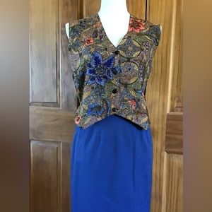 Beaded colorful cotton vest S